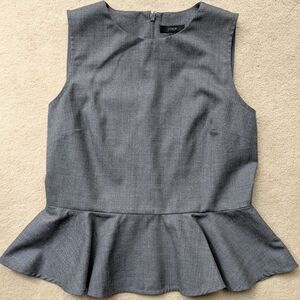 J. Crew Sleeveless Peplum Top - size 8P
